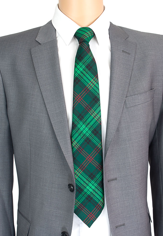 Tie, Necktie, Wool, Plain, Ross Tartan